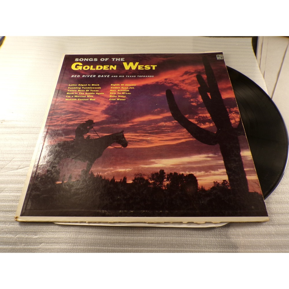 Red River Dave Songs of the Golden West Vinyl LP 1957 Mastersound Cowboy Country